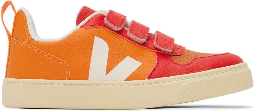 VEJA Kids Red  Orange V-10 Sneakers - Picture 5