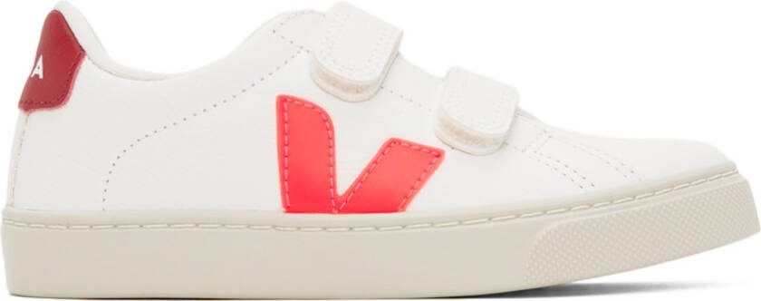 VEJA Kids White  Pink Esplar Sneakers - Picture 2
