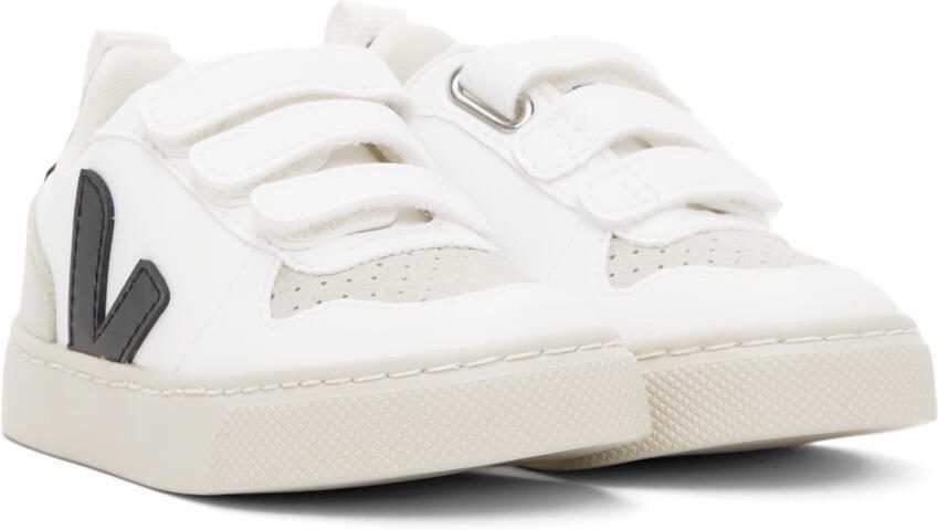 VEJA Baby White  Black V-10 Sneakers - Picture 2
