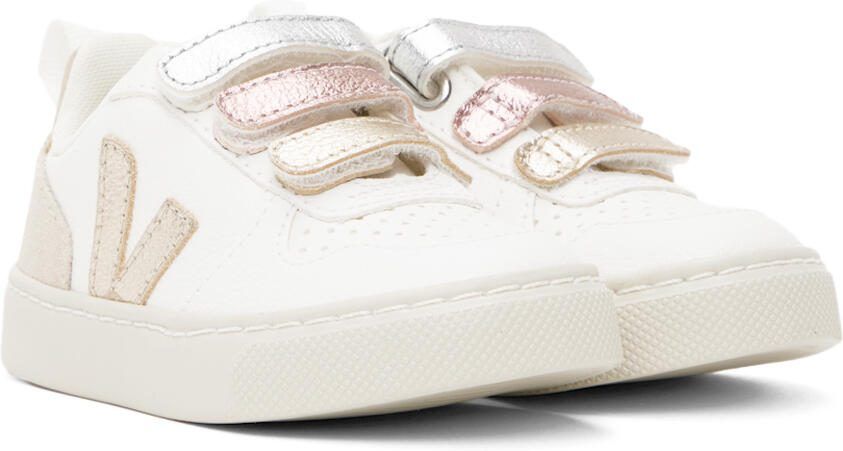 VEJA Baby White  Multicolor V-10 Sneakers - Picture 2