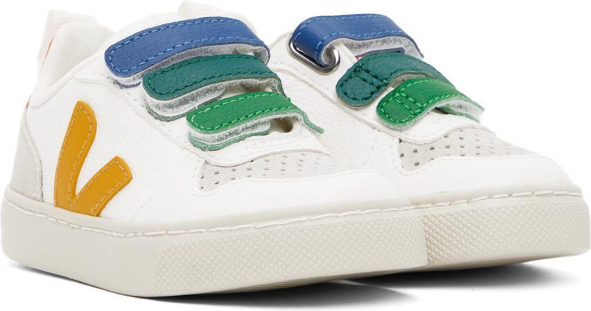 VEJA Baby White  Multicolor V-10 Sneakers - Picture 3