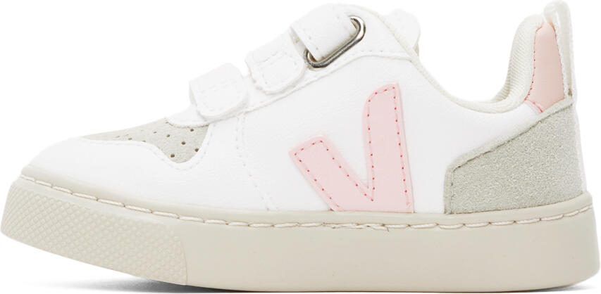VEJA Baby White  Pink V-10 Sneakers - Picture 3