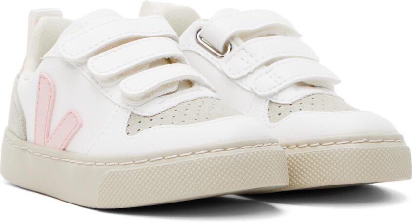 VEJA Baby White  Pink V-10 Sneakers - Picture 2