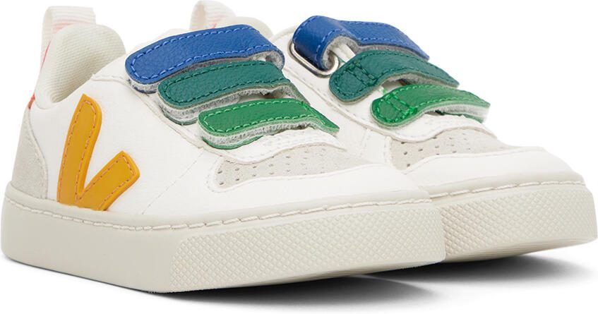 VEJA Baby White  Multicolor V-10 Sneakers - Picture 4