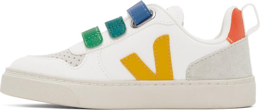 VEJA Kidds White  Multicolor V-10 Sneakers - Picture 3
