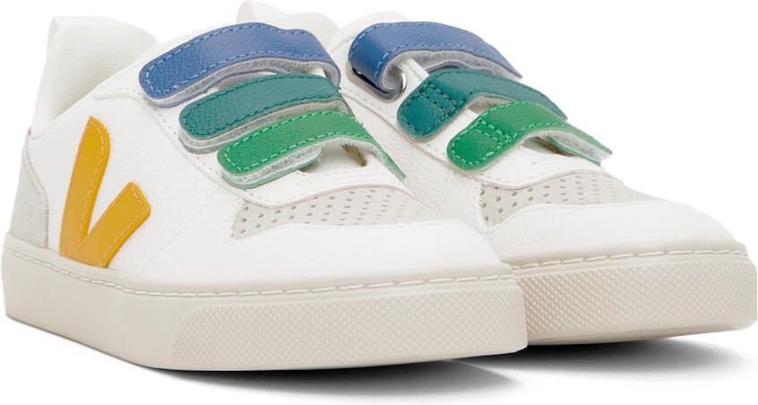 VEJA Kidds White  Multicolor V-10 Sneakers - Picture 2