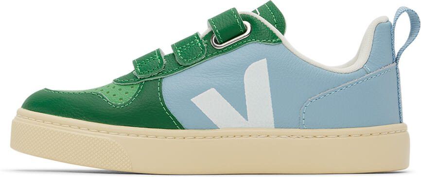 VEJA Kids Green  Blue V-10 Sneakers - Picture 3