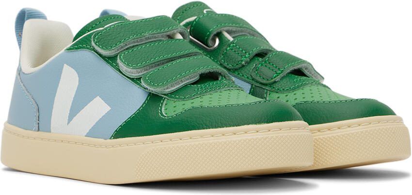 VEJA Kids Green  Blue V-10 Sneakers - Picture 2