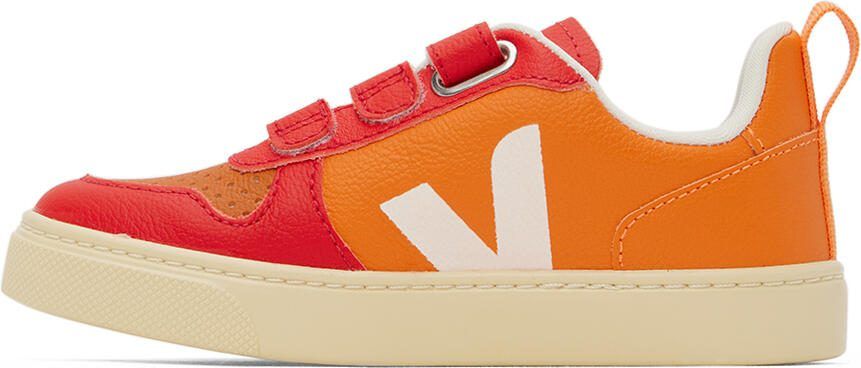 VEJA Kids Red  Orange V-10 Sneakers - Picture 3