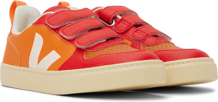 VEJA Kids Red  Orange V-10 Sneakers - Picture 2