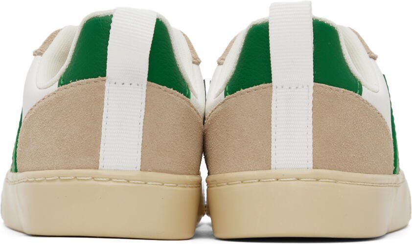VEJA Kids White  Beige V-10 Sneakers