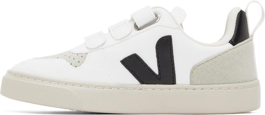 VEJA Kids White  Black V-10 Sneakers - Picture 3