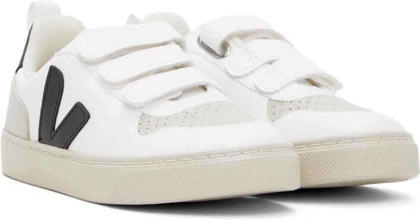 VEJA Kids White  Black V-10 Sneakers - Picture 2
