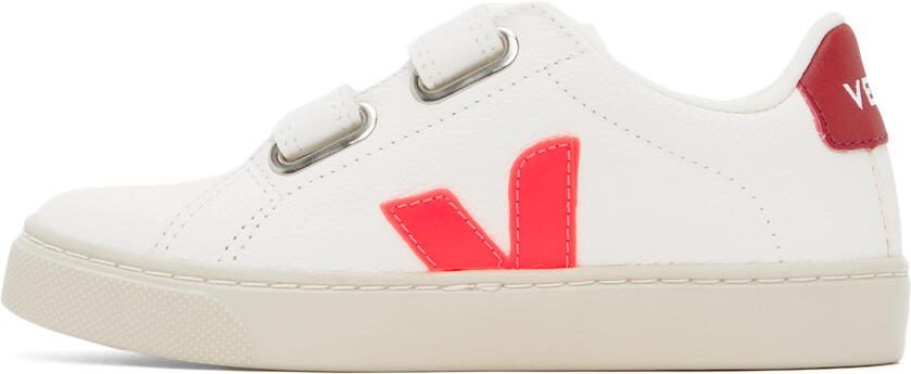 VEJA Kids White  Pink Esplar Sneakers - Picture 3