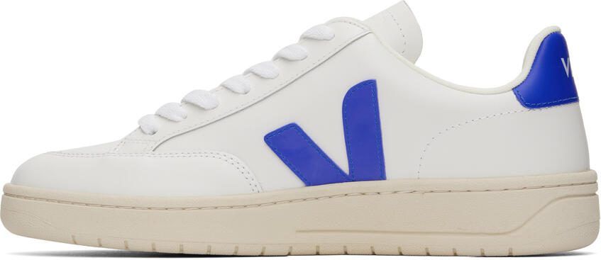 VEJA White  Blue V-12 Sneakers - Picture 3