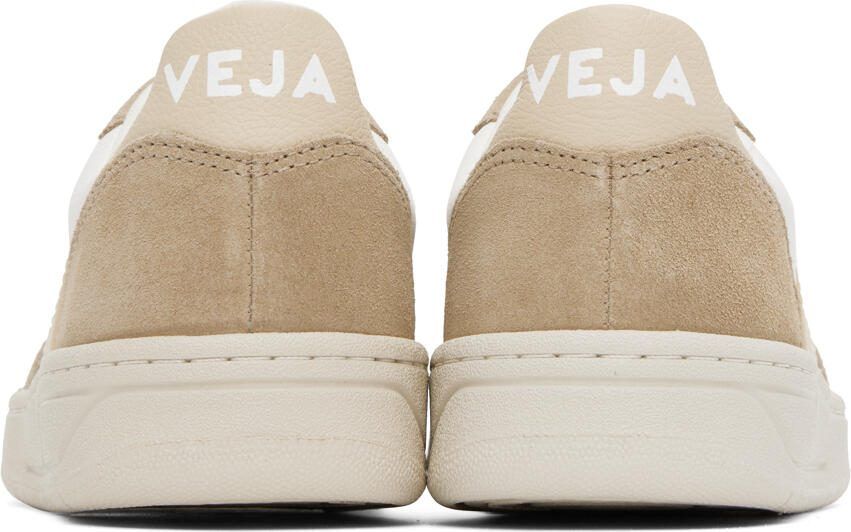 VEJA White  Tan V-10 Sneakers