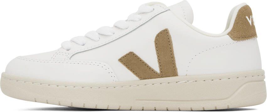 VEJA White  Tan V-12 Sneakers - Picture 3