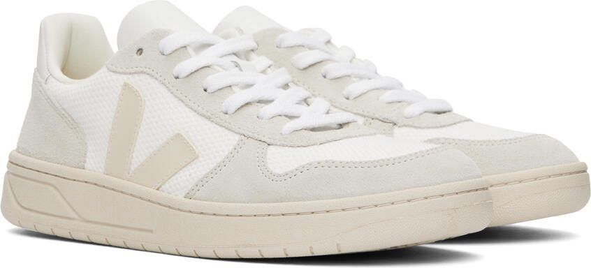 VEJA White V-10 B-Mesh Sneakers - Picture 2