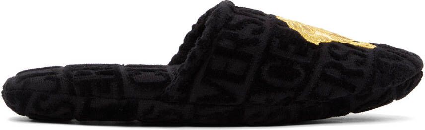 Versace Underwear Black  Gold I Love Barocco Slippers - Picture 5