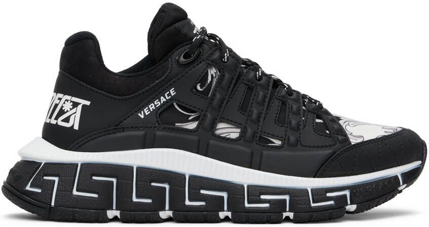 Versace Black  White Trigreca Sneakers - Picture 5