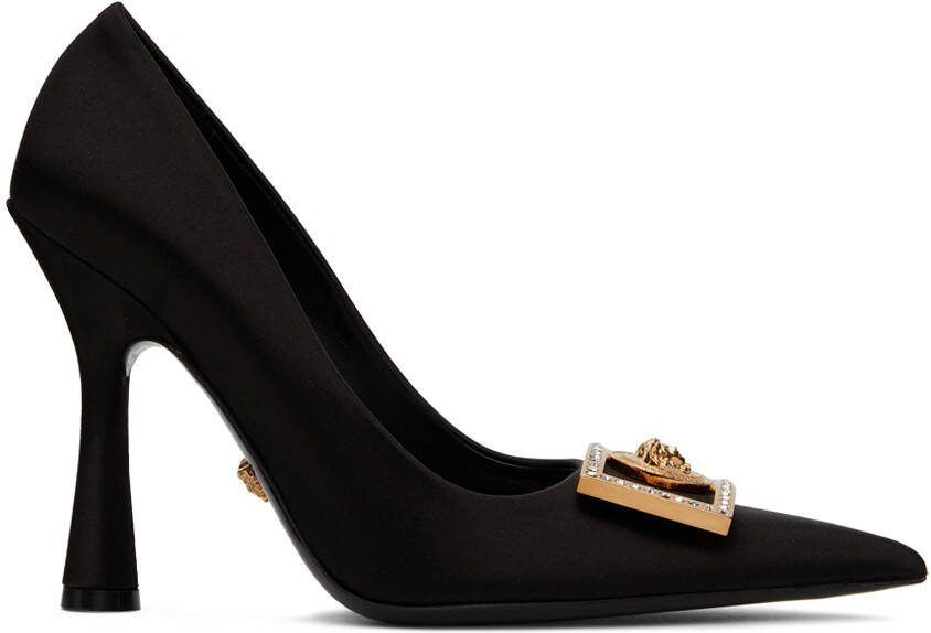 Versace Black Medusa Heels - Picture 5
