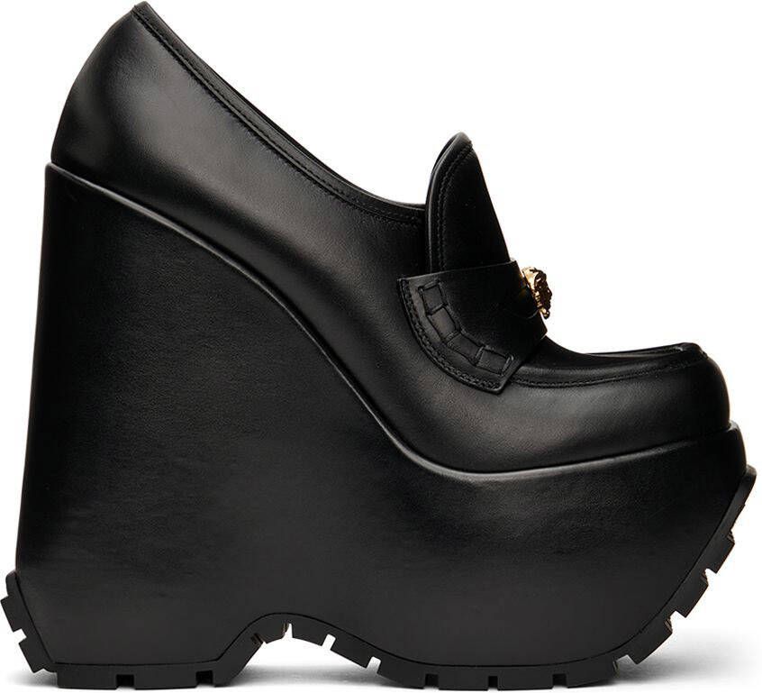Versace Black Triplatform Heels - Picture 5
