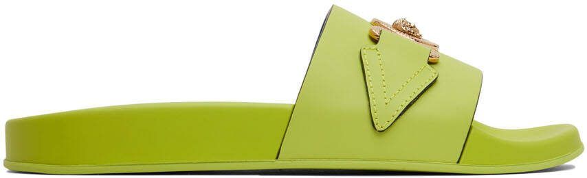 Versace Green Medusa Biggie Slides