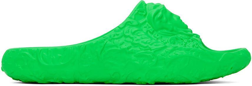 Versace Green Medusa Dimension Slides