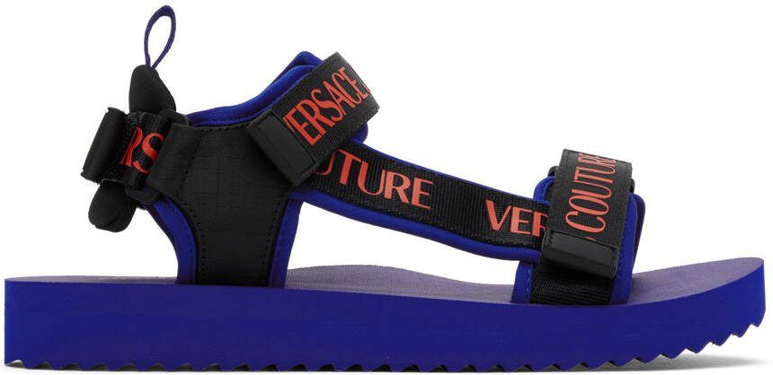 Versace Jeans Couture Black  Blue Ipanema Sandals - Picture 5