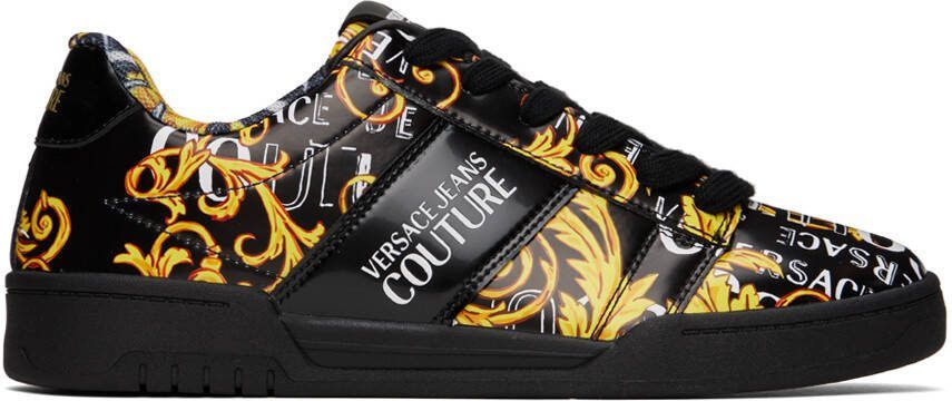 Versace Jeans Couture Black  Gold Brooklyn Sneakers - Picture 5