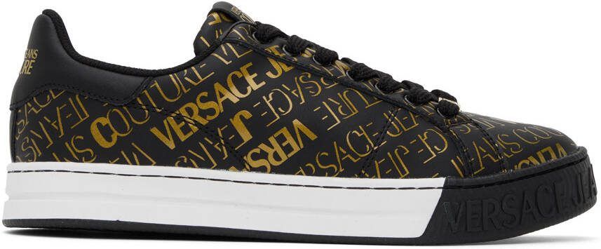 Versace Jeans Couture Black  Gold Court 88 Sneakers - Picture 5
