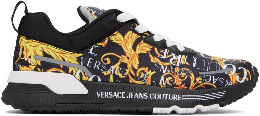 Versace Jeans Couture Black  Gold Dynamic Sneakers - Picture 5