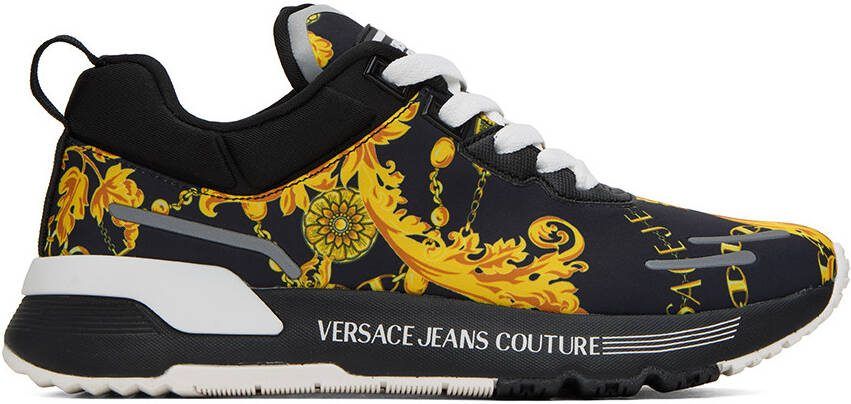 Versace Jeans Couture Black  Gold Dynamic Sneakers - Picture 5