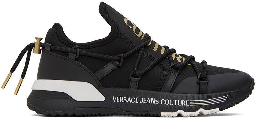 Versace Jeans Couture Black  Gold Dynamic Sneakers - Picture 5