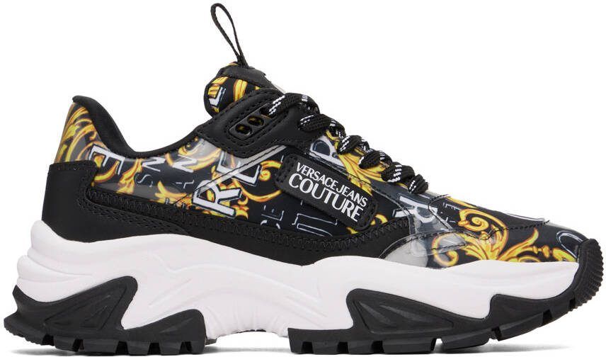 Versace Jeans Couture Black  Gold Logo Sneakers