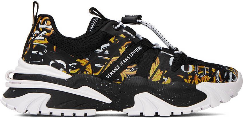 Versace Jeans Couture Black  Gold New Trail Trek Sneakers - Picture 4