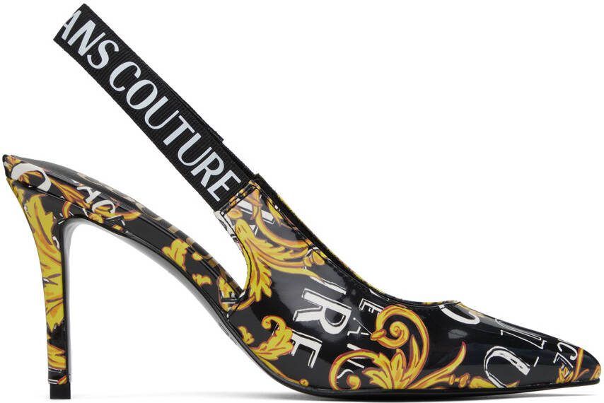 Versace Jeans Couture Black  Gold Scarlett Heels