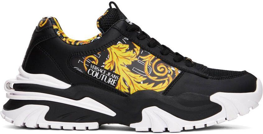 Versace Jeans Couture Black  Gold Trail Trek Sneakers - Picture 5
