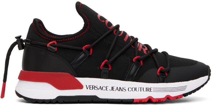 Versace Jeans Couture Black  Red Dynamic Sneakers
