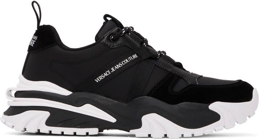 Versace Jeans Couture Black  White New Trail Trek Sneakers - Picture 5