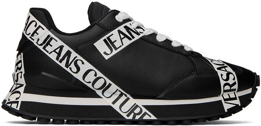 Versace Jeans Couture Black  White Spyke Sneakers - Picture 4