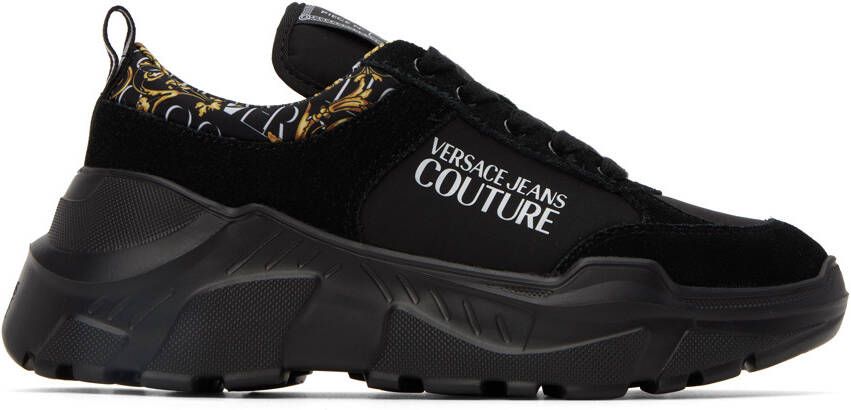 Versace Jeans Couture Black Speedtrack Logo Couture Low-Top Sneakers - Picture 5