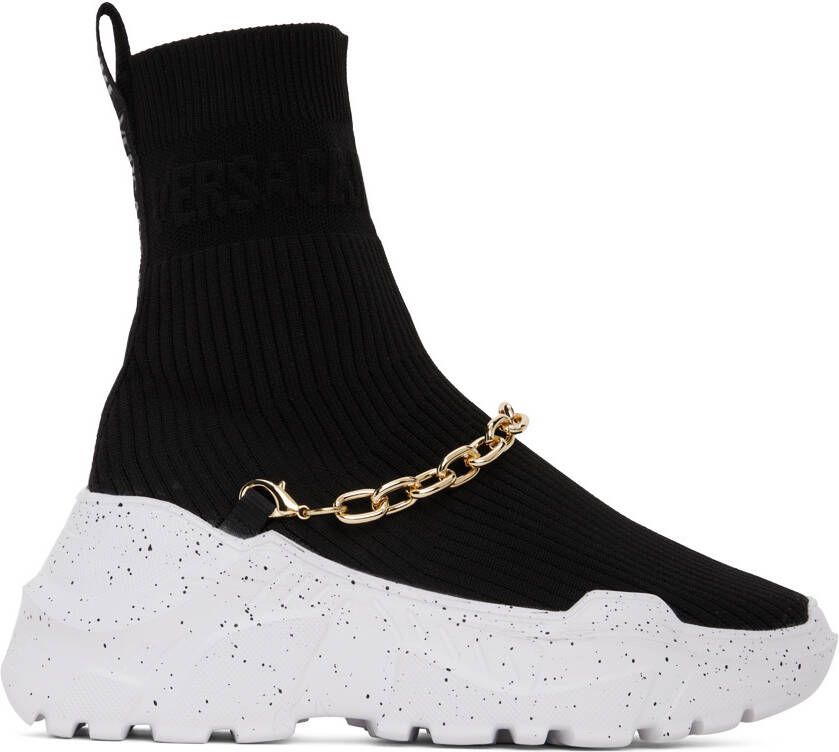 Versace Jeans Couture Black Speedtrack Sneakers - Picture 5