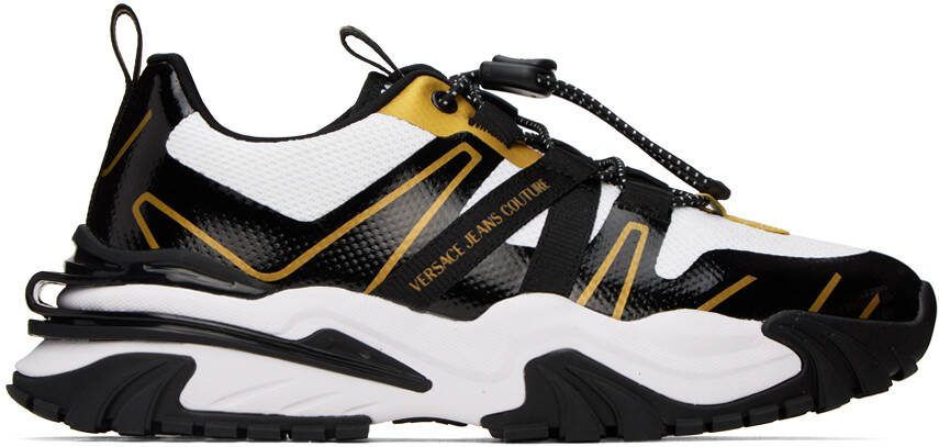 Versace Jeans Couture White  Black Trail Trek Sneakers - Picture 4