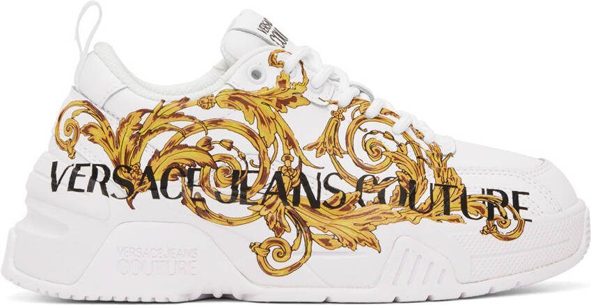 Versace Jeans Couture White  Gold Stargaze Sneakers - Picture 2