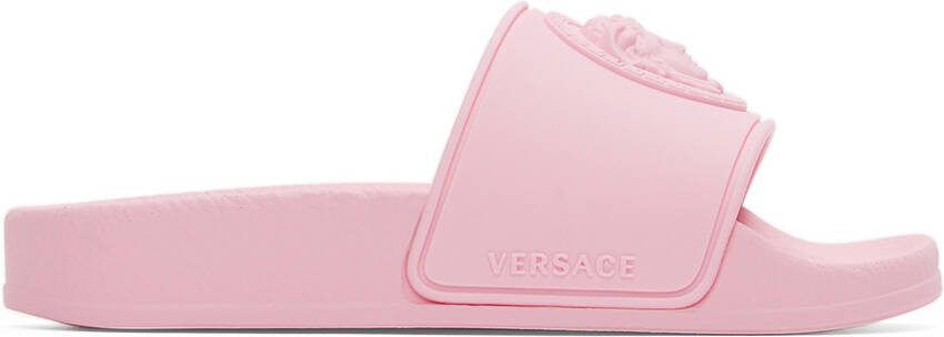 Versace Kids Pink Rubber Medusa Slides - Picture 4