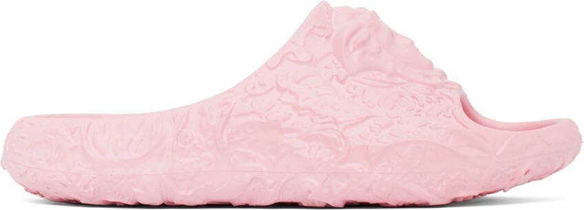 Versace Pink Medusa Slides - Picture 5