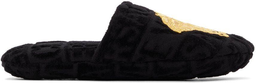 Versace Underwear Black  Gold I Love Barocco Slippers - Picture 6