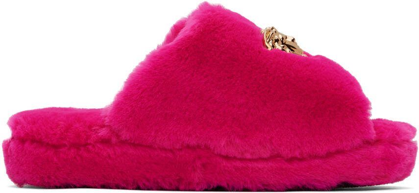 Versace Underwear Pink 'La Medusa' Slippers - Picture 4