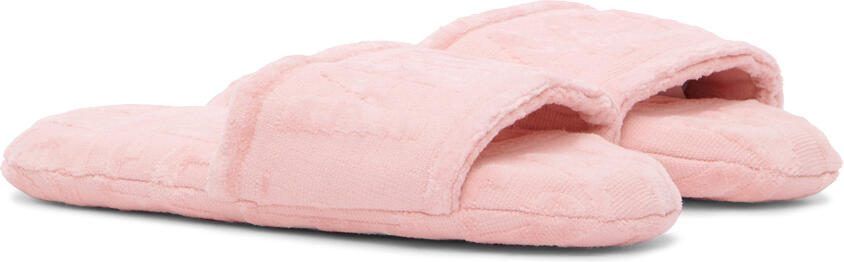 Versace Underwear Pink Logo Slippers - Picture 2